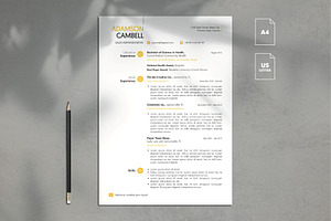 Minimalist Resume Template Vol. 10