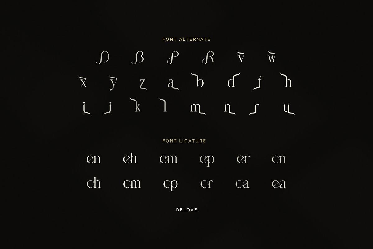 Delove Elegant Luxury Serif Font, a Serif Font by Graphicxell (Photo 8 of 8)