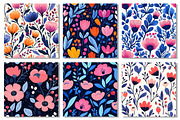 Abstract Flower Patterns Bundle, a Texture Illustration by Dream Creation (Thumbnail 6 of 6)
