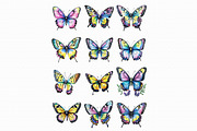 Watercolor Butterflies Clipart, an Illustration by Libby Wishes (Thumbnail 2 of 5)