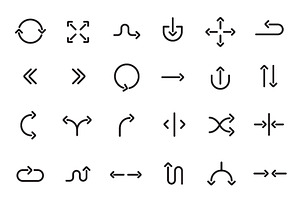 Navigation arrows icons. Vector, an Outline Icon by IMG Visuals