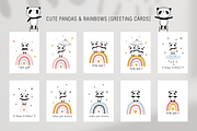 Cute pandas & rainbows collection, an Animal Illustration by Tkoko vectors & patterns (Thumbnail 9 of 11)