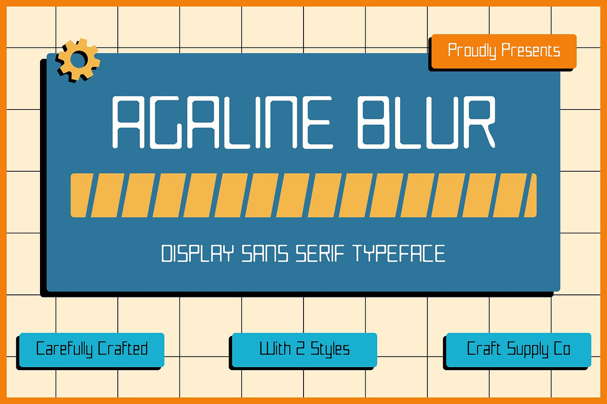 Agaline Blur, a Sans Serif Font by Craft Supply Co. (Photo 1 of 8)