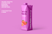 Tetra Pak Prisma Pack Mockup, a Packaging Mockup by Illusiongraphic (Thumbnail 5 of 13)