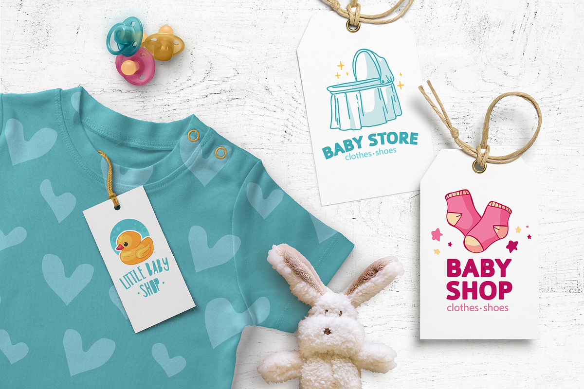 Cute Baby Shop Logo, a Graphic by Uniyok (Photo 3 of 5)