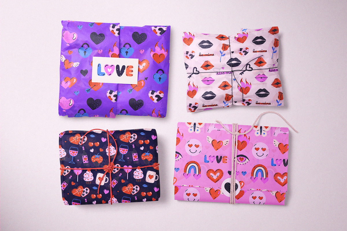 Love in Squares Clipart Collection, a Graphic by Leila Divine (Photo 9 of 14)