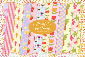 Whimsy & Play Patterns, a Pattern Graphic by Feelsoul