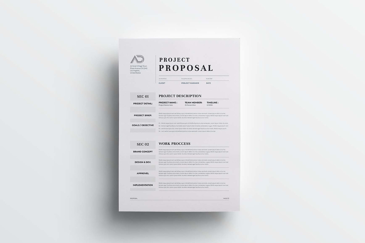 Proposal | MS Word & Indesign, a Stationery Template by design_hut (Photo 3 of 7)