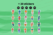 Cute Kawaii School Cones Characters, an Education Illustration by Palau (Thumbnail 12 of 12)