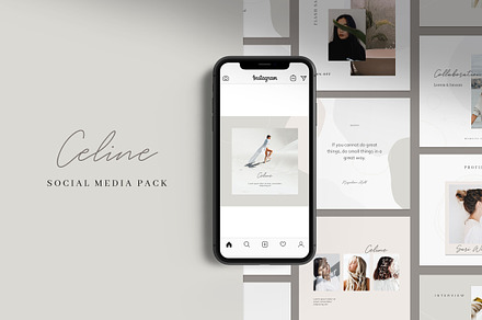 Celine Social Media Pack, a Social Media Template by Visula Co