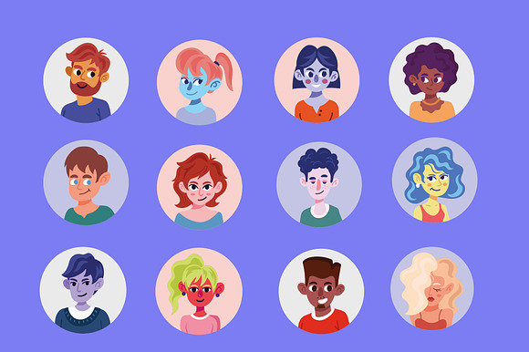 Profile Avatar Illustration Set preview 2