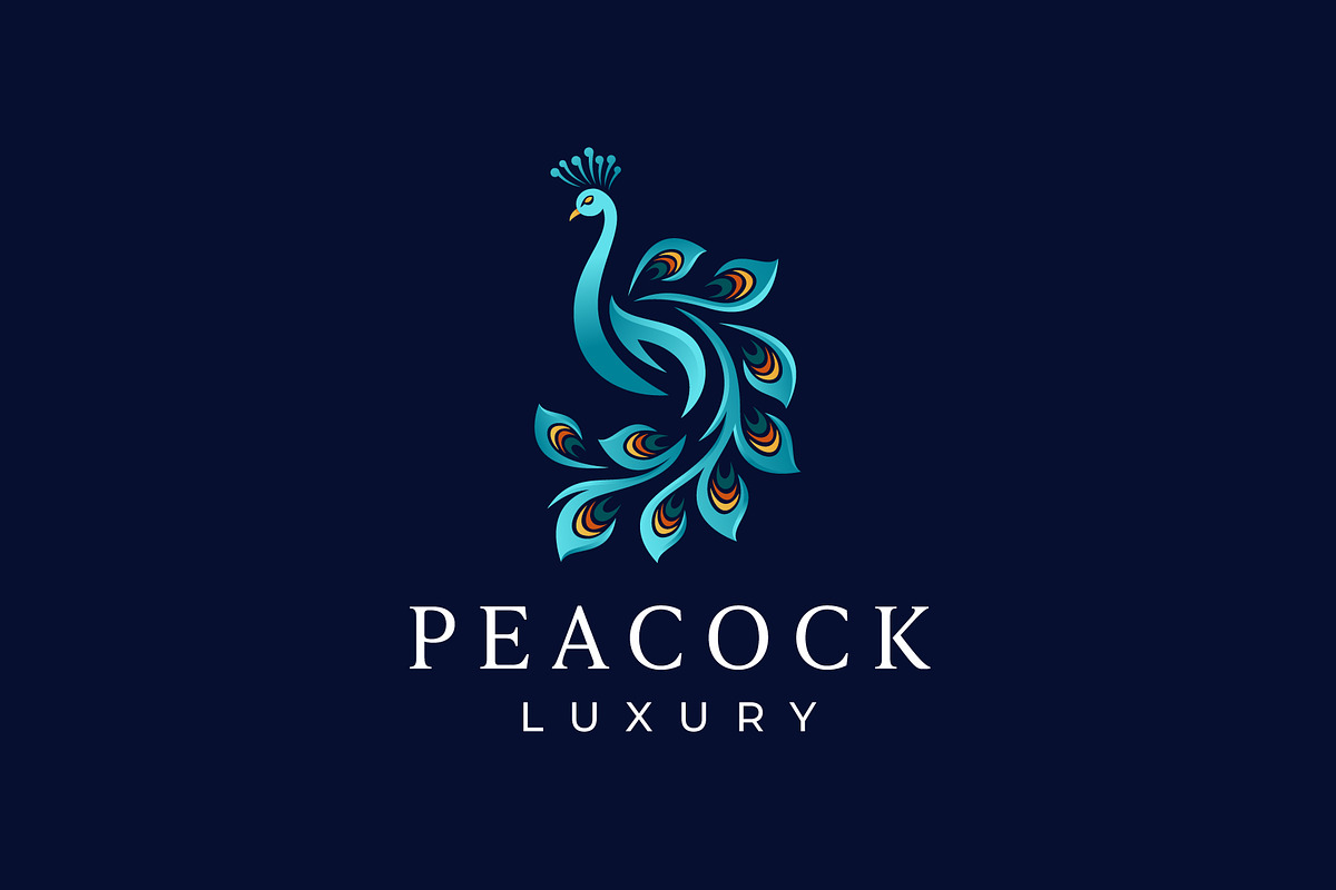 Luxurious Peacock Feathers Logo, a Branding & Logo Template by brandphant