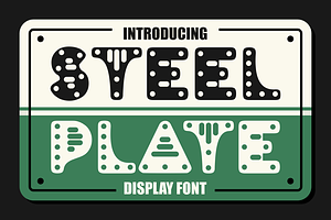 Steel Plate - Display Font