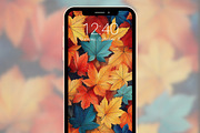 Fall Leaves Phone Wallpapers, a Graphic by Kalindiprints (Thumbnail 6 of 6)