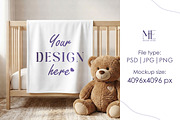 Baby Blanket Mockup 30x40 Canva PSD, a Household Mockup by Mie Mockup Studio (Thumbnail 2 of 6)