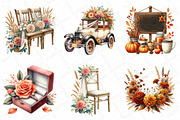 Watercolor Autumn Wedding Clipart, an Illustration by DreamPrint404 (Thumbnail 2 of 6)