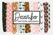 December Pattern Brushes | Winter, a Brush Add-On by illuztrate (Thumbnail 7 of 7)