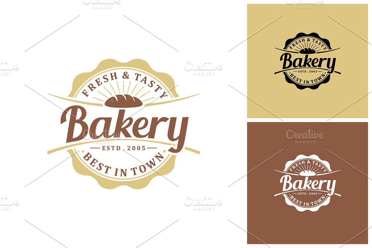 vintage retro bakery logo, a Branding & Logo Template by Atlantis X Nurman Arbai (Photo 1 of 2)