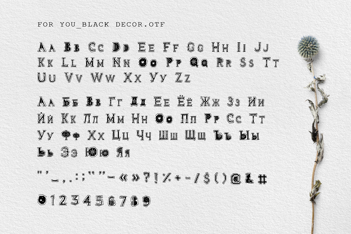 For You! Decorative & Colored Fonts, a Serif Font by Cosmic Store (Photo 12 of 17)