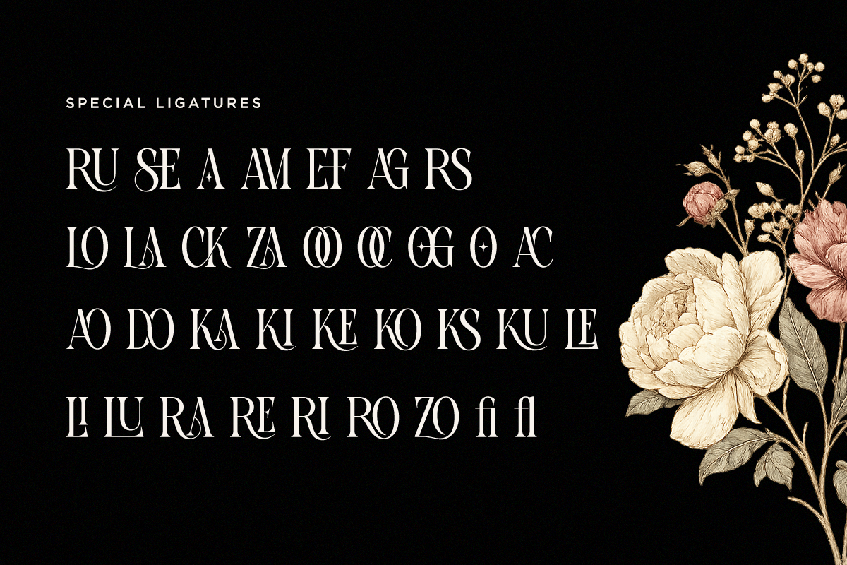 Black Cruise - Luxury Ligature Serif, a Serif Font by RagamKata (Photo 8 of 10)