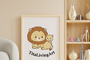 Lion dad SVG, Father's day, an Animal Illustration by TitaLivingArt (Thumbnail 8 of 9)