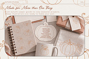 Painted Pumpkin | Pumpkin Line Art, a Seasonal Illustration by Fins and Fiction (Thumbnail 4 of 5)