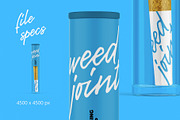 Weed Joint Pre-Roll Tube Mockup, a Product Mockup by easymock 2 (Thumbnail 2 of 9)