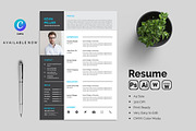 Professional Resume CV Template, a Resume Template by Blackcloud_Creations (Thumbnail 5 of 8)