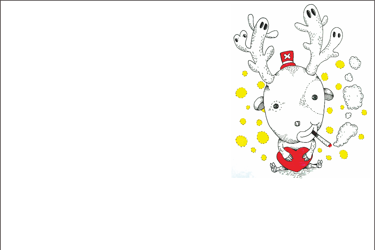 Cute Surreal Reindeer, an Illustration by Dikdoots (Photo 3 of 3)