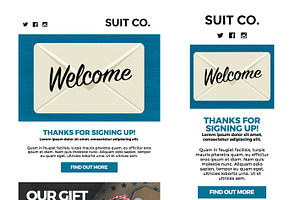 Welcome Email HTML PSD