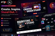 Arigo Agency Portfolio Next Template, a HTML Template by Helenshop (Thumbnail 1 of 3)