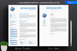 One Page Modern Resume Template