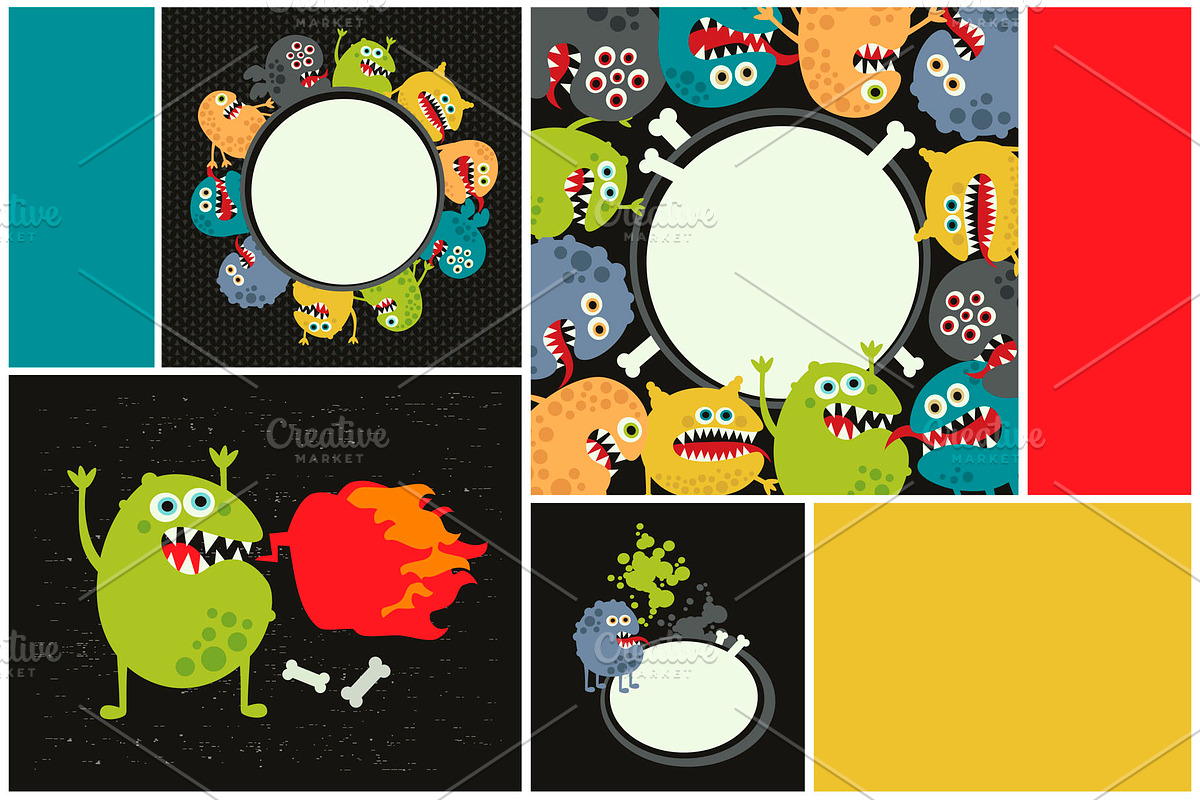 Monsters + patterns + banners, an Animal Illustration by eka panova (Photo 4 of 5)