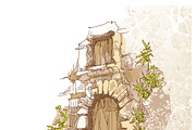Set of Old Street landscapes, a Texture Illustration by Penndpaper (Thumbnail 7 of 9)