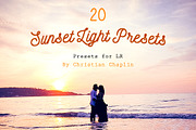 Pack 20 LR Presets Sunset Light, an Action Add-On by Presets Light Shop (Thumbnail 1 of 4)