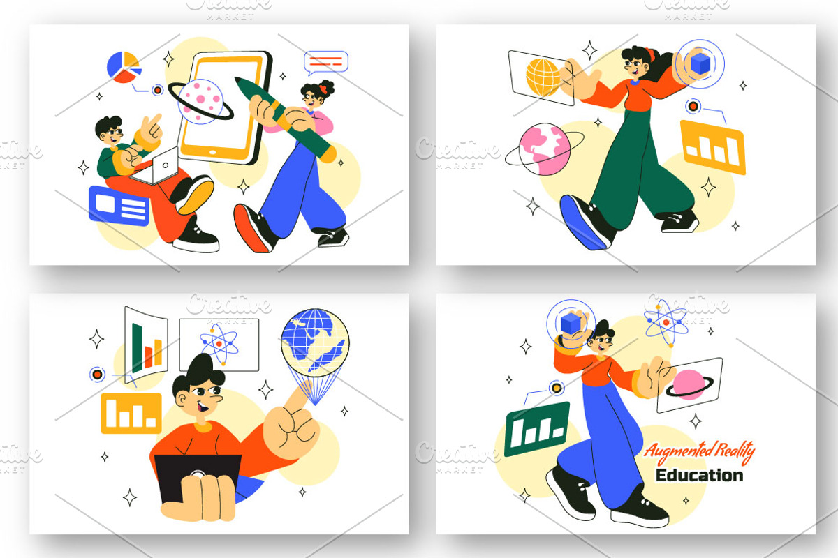 10 Augmented Reality Education, an Education Illustration by denayunebgt (Photo 3 of 4)