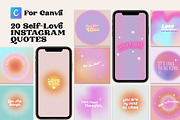 Self Love Instagram Quotes Canva, a Social Media Template by The Gypsy Goddess (Thumbnail 1 of 7)