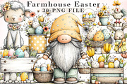 Farmhouse Easter Clipart, an Illustration by Libby Wishes (Thumbnail 1 of 8)