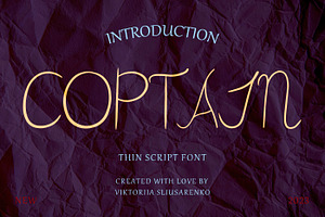 COPTAIN - thin script