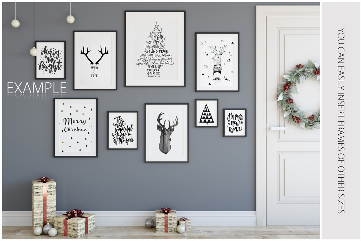 Christmas Frame Mockup Bundle, a Print Template by Yuri-U (Photo 15 of 19)