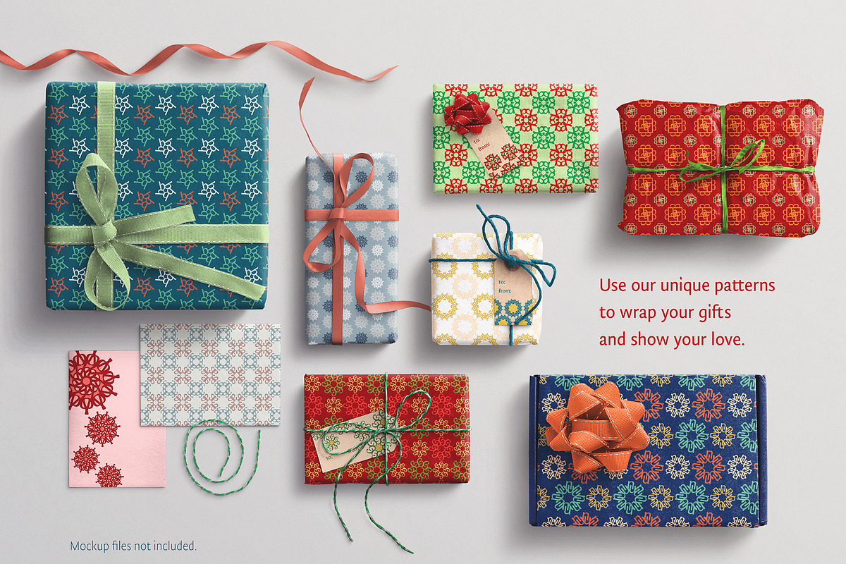 Winter Holidays Joy Collection, a Pattern Graphic by Type Art Crafters (Photo 2 of 15)