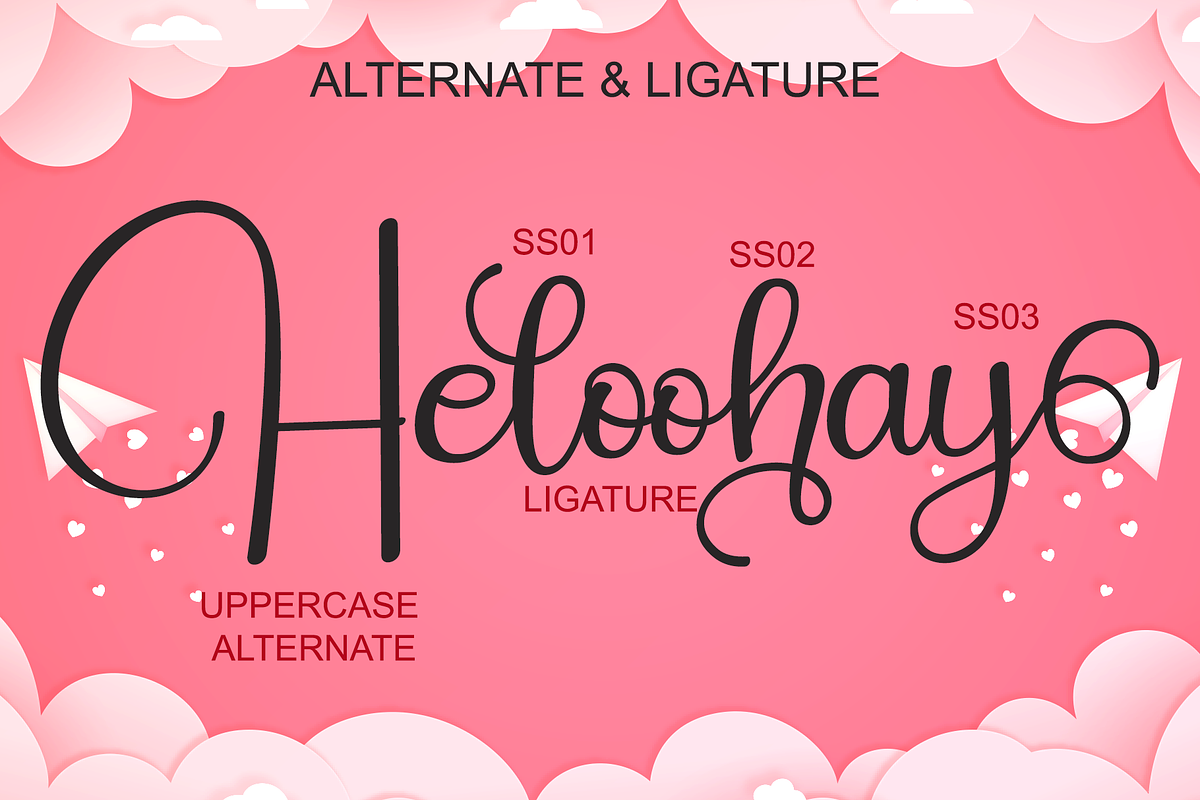Hello Valentines, a Font by BearyType Studio (Photo 6 of 8)