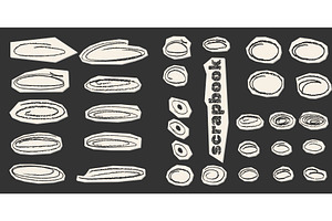 Hand-drawn crayon circles and, a Texture Illustration by Zimages