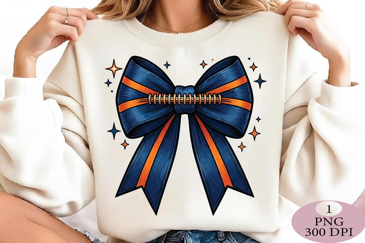 Football Bow Game Day PNG, an Illustration by Daily.Designs (Photo 4 of 5)