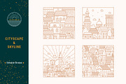 36 Linear Landscape Illustrations, a Person Illustration by Nuburu (Thumbnail 4 of 11)