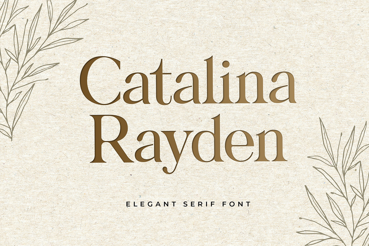 Catalina Rayden Serif Display Font, a Serif Font by UICreative (Photo 1 of 5)