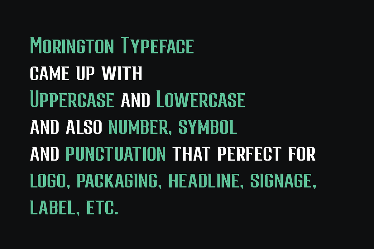 Morington Display Typeface preview 2