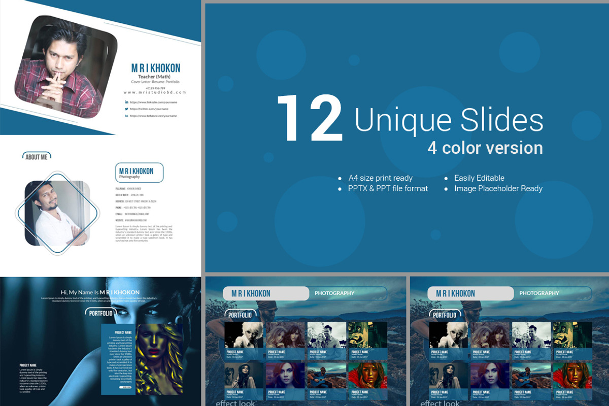 Photography CV PowerPoint Templates, a Presentation Template by MRI STUDIO (Photo 1 of 13)