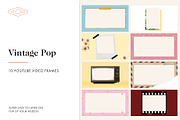 10 Vintage Pop Youtube Frames, a Social Media Template by Tangerine Nation (Thumbnail 1 of 12)