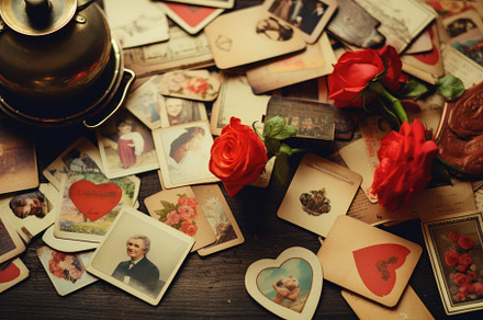 A table adorned with numerous pictur, a Photo by Iftikhar Alam